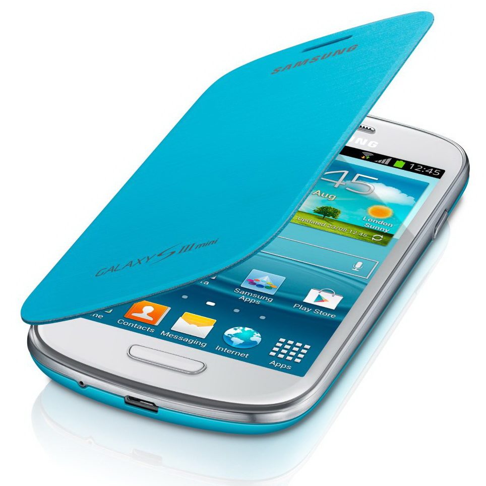 Telef Acc Funda Flipcover Galaxy S3 Mini Celeste